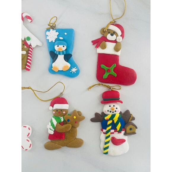 Set of 11 Christmas Clay Ornaments - Picture 3 of 6